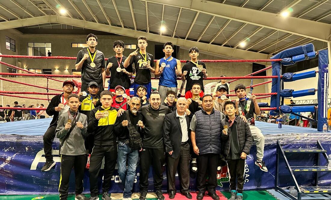Los boxeadores hidalguenses participaron en el torneo de Boxeo Federado Sur Sureste Monte Albán 2024, regresando a casa con la conquista de 12 medallas I Foto: Inhide