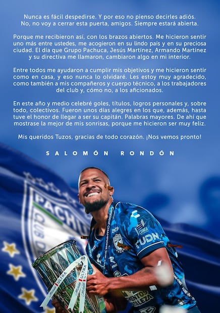 Mensaje de Salomón Rondón
