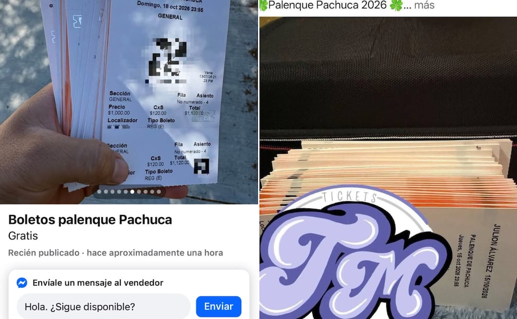 Reventa de boletos para el Palenque Pachuca 2026 arranca el primer día de ventas; sobreprecios llegan a 2 mil 300 pesos | Capturas de pantalla
