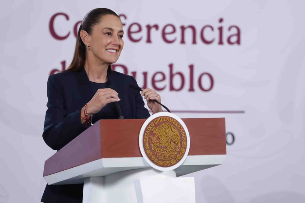 La presidenta Claudia Sheinbaum durante su conferencia matutina desde Palacio Nacional. Foto: Agencia EL UNIVERSAL/Fernanda Rojas/RDB.