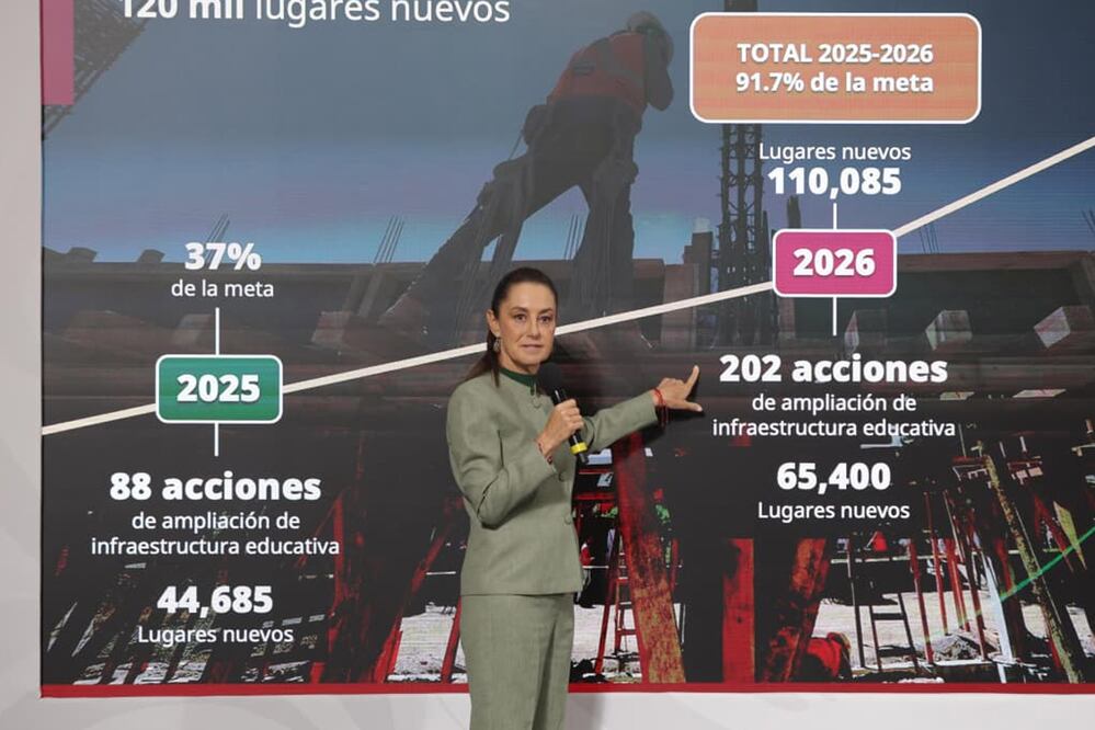 La presidenta Claudia Sheinbaum durante su conferencia matutina desde Palacio Nacional. Foto: Agencia EL UNIVERSAL/Carlos Mejía/RDB.