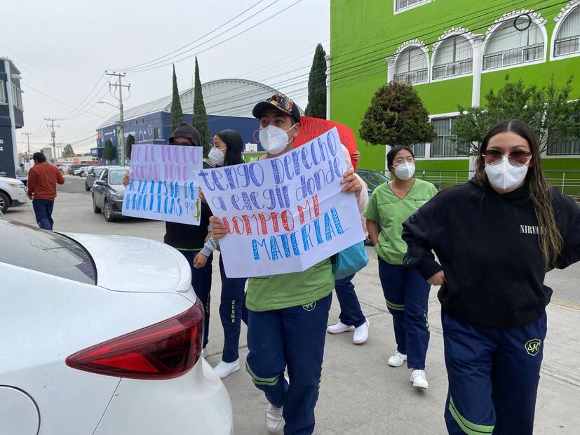 Se manifiestan estudiantes del CEUMH tras irregularidades | Foto: Luis Soriano