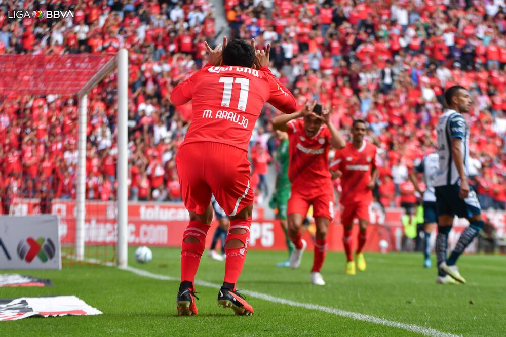 Los Diablos Rojos del Toluca aplastaron a Pachuca situación que prende las alarmas en el equipo hidalguense Foto: Liga Mx