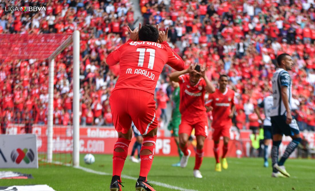 Los Diablos Rojos del Toluca aplastaron a Pachuca situación que prende las alarmas en el equipo hidalguense Foto: Liga Mx