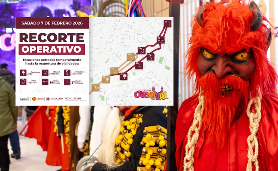 Ajustan operación del Tuzobús por “Es Tiempo de Carnaval 2026” en Pachuca