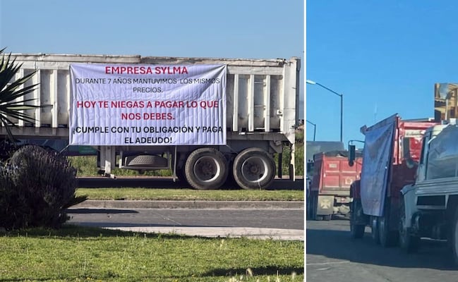 Transportistas realizan paro en Zempoala por falta de pago; constructora dice que no hay adeudo
