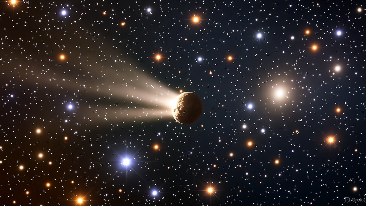 El telescopio James Webb descubrió un extraño objeto viajando por el espacios
Foto: Grok IA