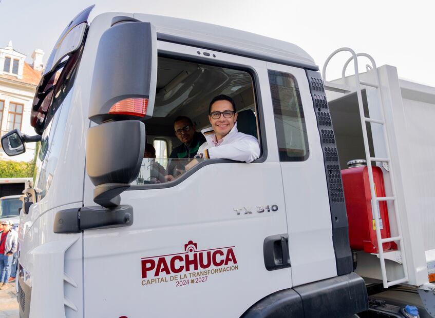 Pro Faj Hidrolimpieza amplía su flota de camiones para mejorar la recolección de basura en Pachuca | Facebook: Jorge Alberto Reyes