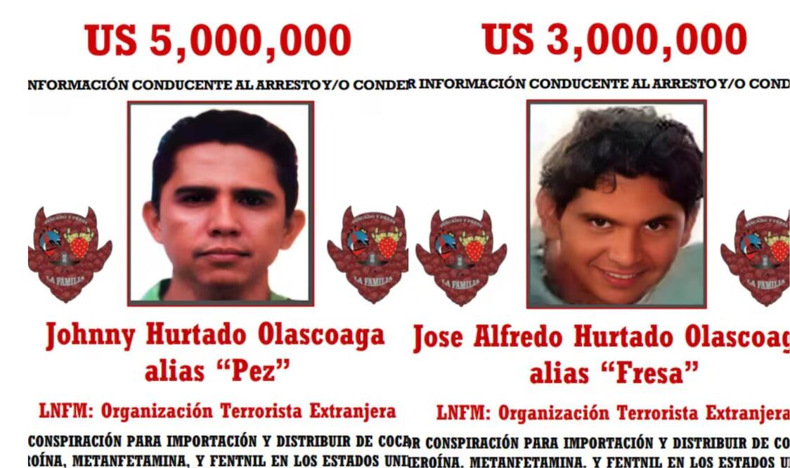 Johnny Hurtado Olascoaga "El Pez" y José Alfredo Hurtado Olascoaga "El Fresa". Foto: Captura