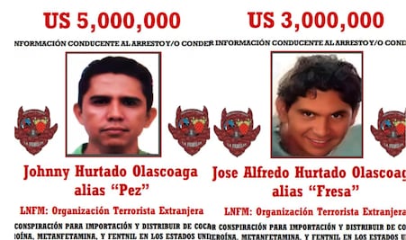 Ellos son "El Pez" y "La Fresa", líderes de La Nueva Familia Michoacana, por los que EU ofrece 8 mdd; trafican personas y drogas