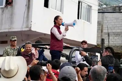 Sheinbaum supervisa trabajos de apoyo en municipios afectados por lluvias