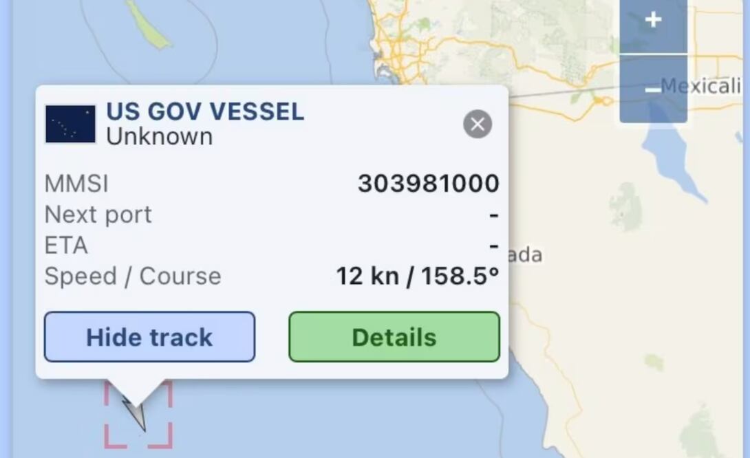 La Semar confirmó la presencia de embarcaciones estadounidenses. Foto: Captura de Pantalla