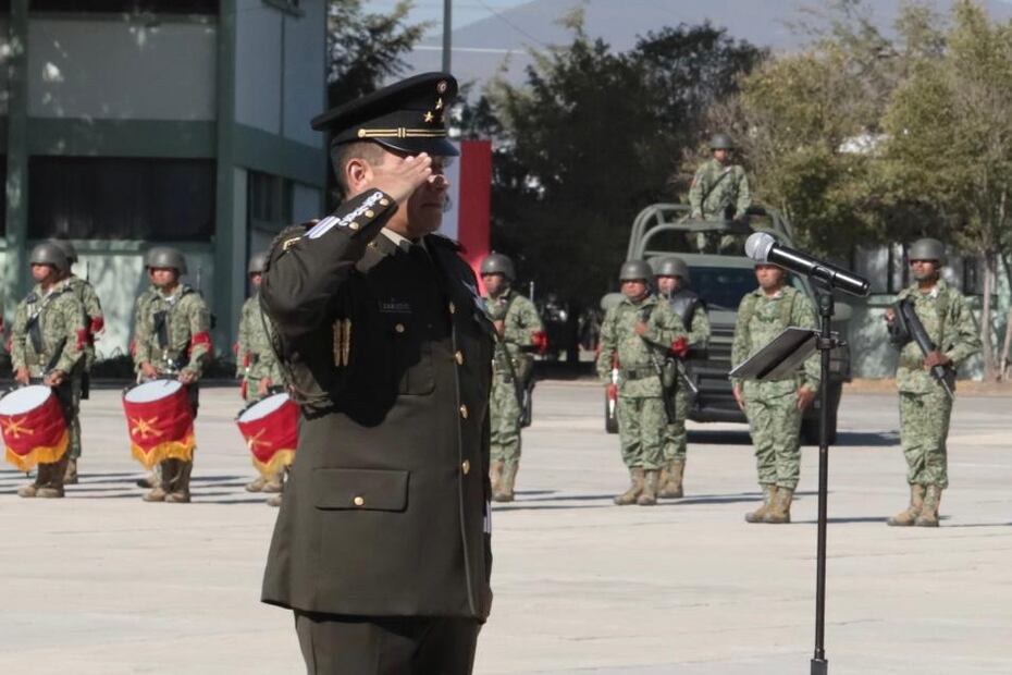 Binick Balam Zamudio toma el cargo de Comandante del Batallón de Infantería | Foto: Luis Soriano