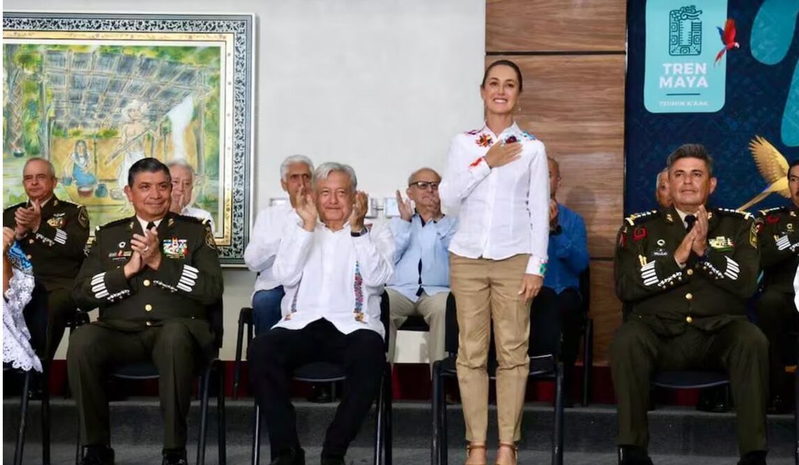 Claudia Sheinbaum y Andrés Manuel López Obrador. Foto: Presidencia