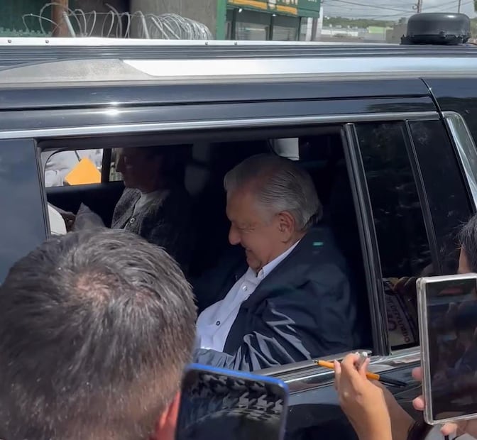 Arriba Claudia Sheinbaum y López Obrador a Tula de Allende | Cptura de video