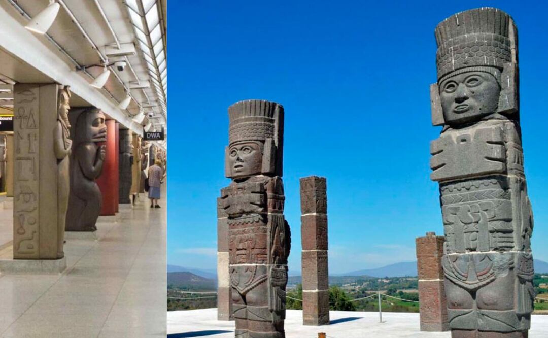 Arte tolteca bajo tierra en la Línea 1 en Canadá | Foto: Especial