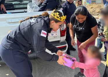 La Secretaría de Seguridad de Pachuca llena de alegría el Día de Reyes en colonias de la ciudad