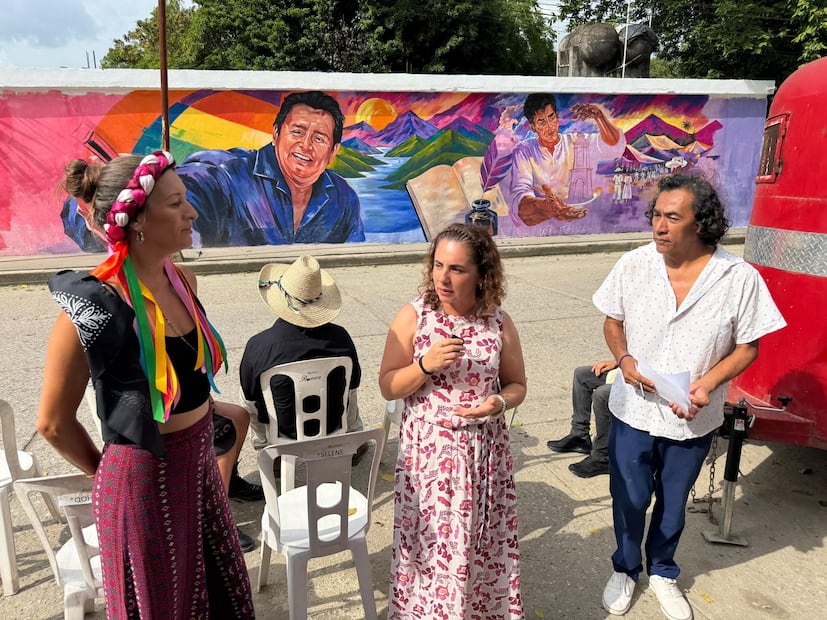 Huejutla cuenta con cinco murales pintados para mostrar la historia de la demarcación y expresar la cosmovisión de sus pobladores, ubicados en los cuatro barrios tradicionales y el Centro Histórico del municipio. I Foto: Francisco Bautista