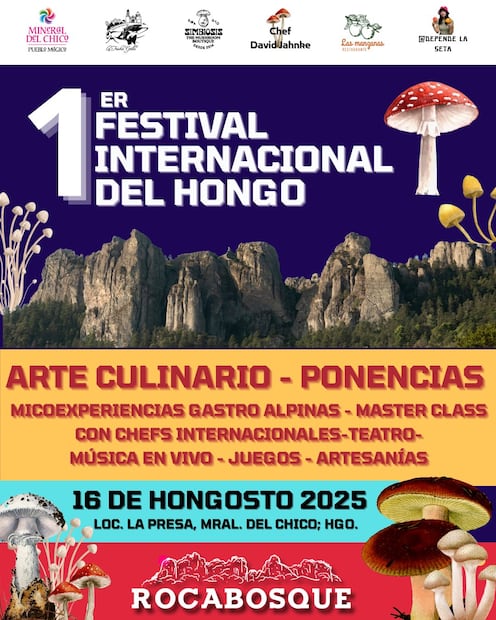 La Presa recibirá el Primer Festival Internacional del Hongo | Facebook: Rocabosque Mineral del Chico
