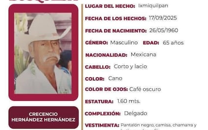 Suman tres días de búsqueda de hombre desaparecido en Ixmiquilpan