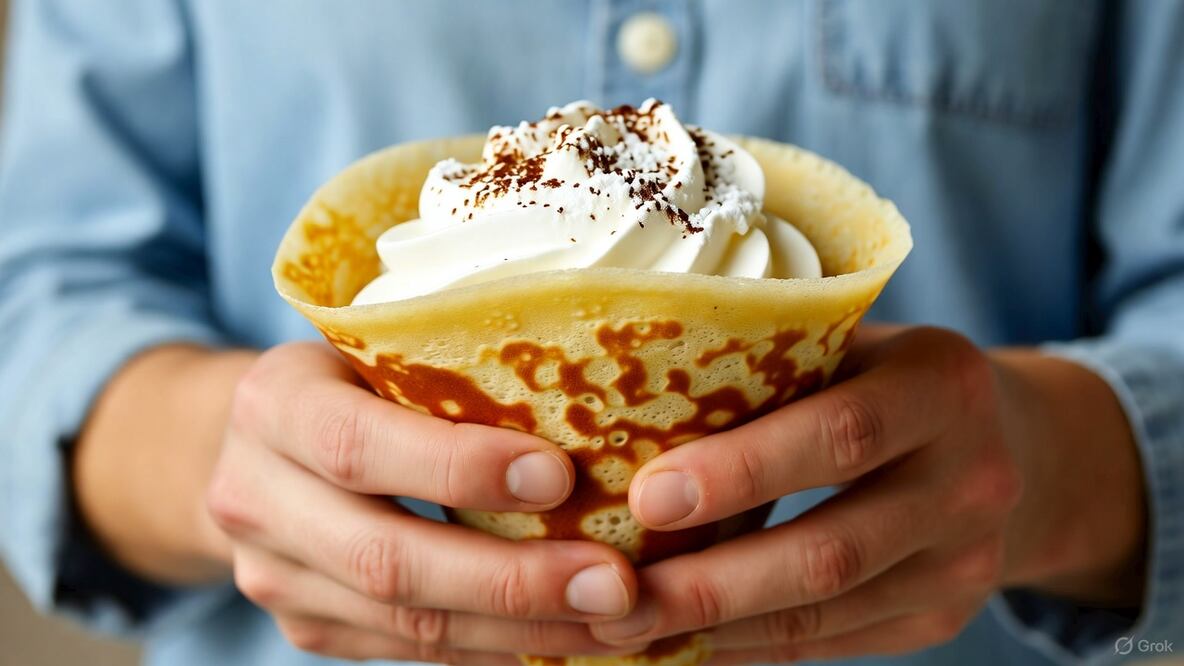 Los puestos de crepas se han popularizado en el país I Foto: Grok IA