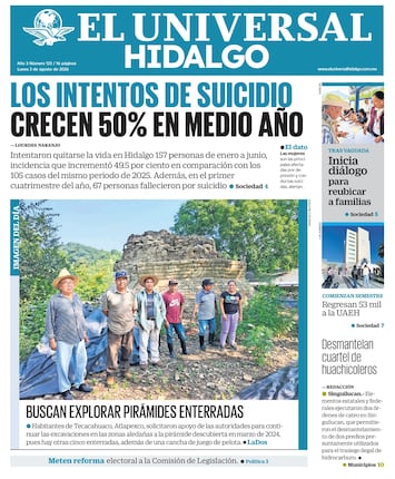 Portada El Universal Hidalgo 3/8/26