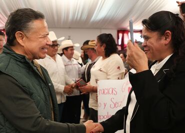 Menchaca respalda a Sheinbaum y entrega apoyos al campo en Epazoyucan