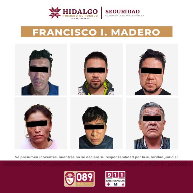 SSPH decomisa más de mil 500 dosis de droga y detiene a seis personas en Francisco I. Madero | Fotos: SSPH