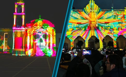 Hidalgo proyecta su historia en luz y color con videomapping en Pueblos Mágicos