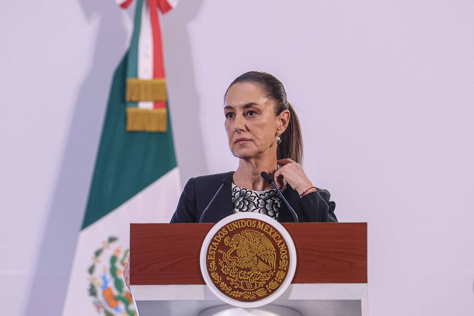 Claudia Sheinbaum, presidenta de México, durante la conferencia matutina desde Palacio Nacional |  Foto: Gabriel Pano