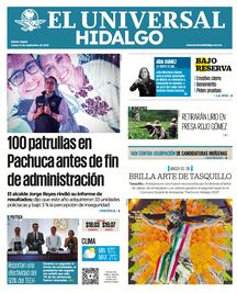 Portada El Universal Hidalgo 11/09/25
