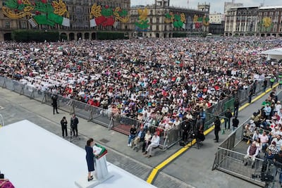 Sheinbaum cierra gira nacional en el zócalo de la CDMX