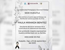 Muere estudiante de la UPN tras caer de una camioneta en Huejutla