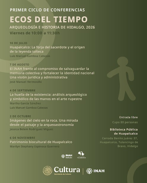 Huapalcalco abrirá espacio al análisis de su riqueza arqueológica con ciclo de conferencias | Cortesía: ayuntamiento de Tulancingo