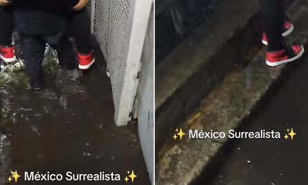 Comerciantes cobran 10 pesos por cargar a usuarios tras inundaciones en Metro de CDMX; video se viraliza en TikTok