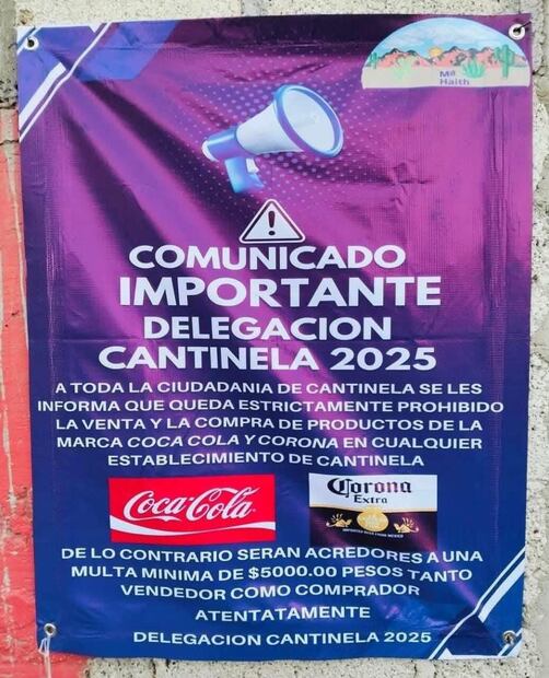 Prohiben vender o comprar Coca-Cola o Corona en comunidad de Ixmiquilpan
