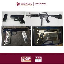 Detienen en Actopan a tres hombres por portación ilegal de armas y detonaciones de fuego