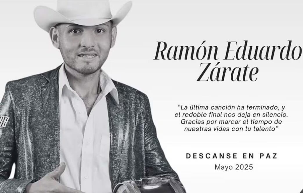 El joven músico localizado sin vida en una fosa clandestina de Sonora, fue identificado como Ramón Eduardo Zárate Zamorano (02/05/2025). Foto: Especial