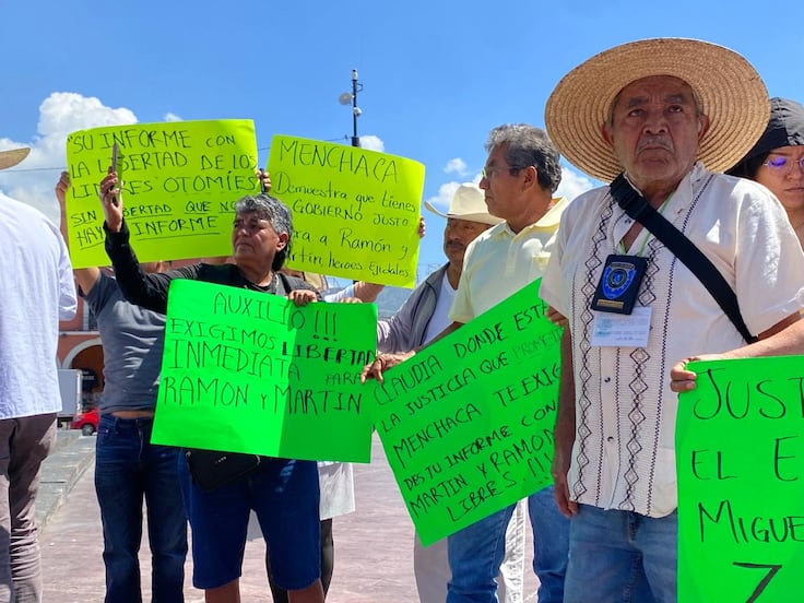 Ejidatarios de Zimapán exigen liberación de dos compañeros detenidos