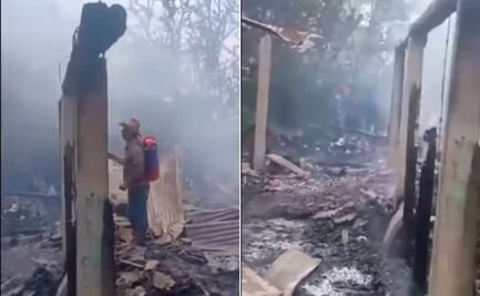 Incendio deja sin hogar a pareja de adultos mayores en San Felipe Orizatlán