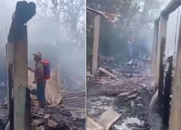 Incendio deja sin hogar a pareja de adultos mayores en San Felipe Orizatlán
