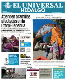 Portada El Universal Hidalgo 28/10/25