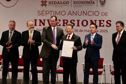 Hidalgo alcanza cifra récord en inversión privada con más de 117 mil millones de pesos