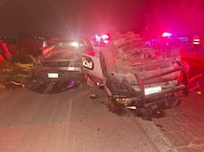 Muere policía municipal tras choque y volcadura de patrulla en Progreso de Obregón