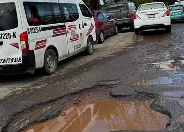 En pésimas condiciones vialidades en Tulancingo