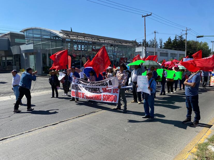 Bloqueo y marcha de Antorcha Campesina afectan vialidad en Pachuca | Foto: Luis Soriano