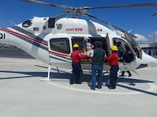 Trasladan a menor vía aérea para recibir atención médica