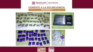 Catean vivienda en Tolcayuca y detienen a mujer con 380 dosis de presuntas drogas