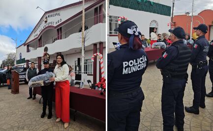 Santiago Tulantepec entrega uniformes y equipamiento a su policía municipal