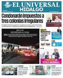Portada El UNIVERSAL HIDALGO 20/12/24